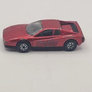 1986 Ferrari Testarossa Matchbox Diecast Car Dark Metallic Red